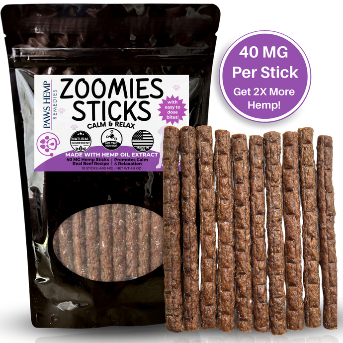 Zoomies sticks 40 mg per stick more hemp