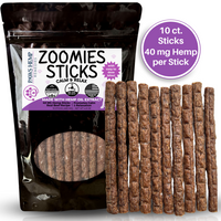 Hemp Zoomies Sticks For Dogs 10 Ct. (400 mg) 40 mg Sticks Autoship