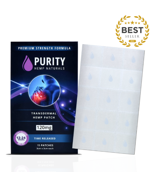 CBD Pain Relief Patches 15-count 120mg — THC-free hemp patches by Purity Hemp Naturals