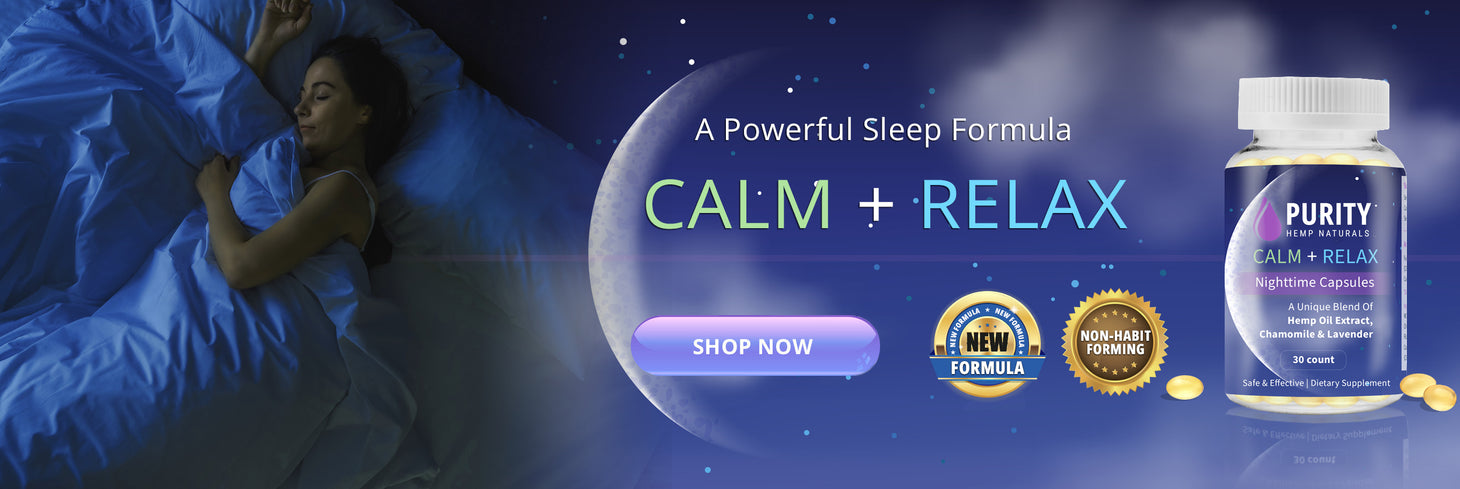 Purity Hemp Naturals CBD gel capsules for natural pain relief and wellness