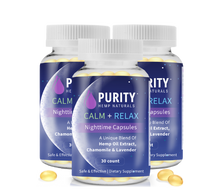 Load image into Gallery viewer, Purity calm + relax nighttime capsules 3 btls
